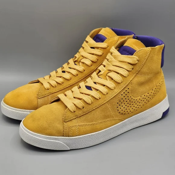 NIKE Blazer LUX Men's US 9 Lakers Yellow Purple Hi Top RARE